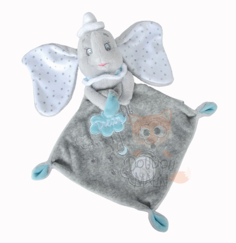  dumbo the elephant baby comforter dream big grey blue cloud 